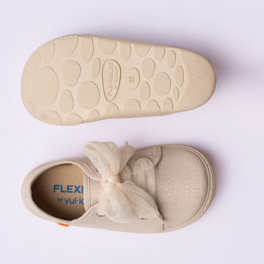 ZAPATILLAS DE LONA - Glitter Beige