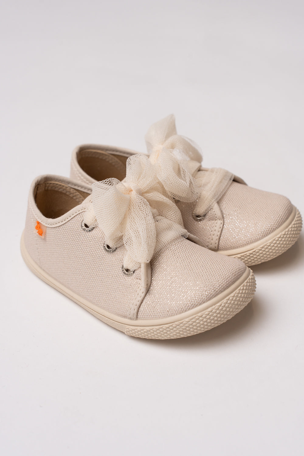 ZAPATILLAS DE LONA - Glitter Beige