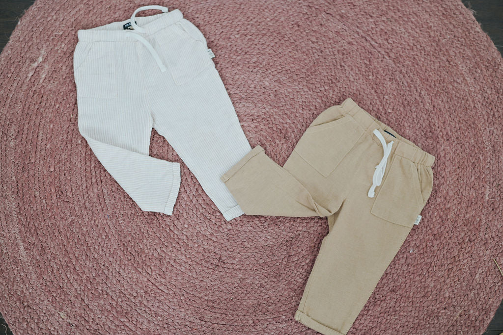 Pantalón Lino Beige