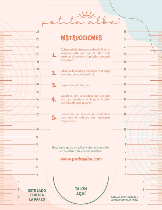 PLANTILLA MEDIDA PIES - DESCARGABLE